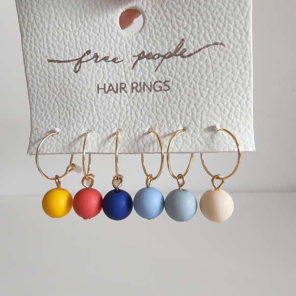 Free People Accessories - NWT Free People Multicolor Hair Rings